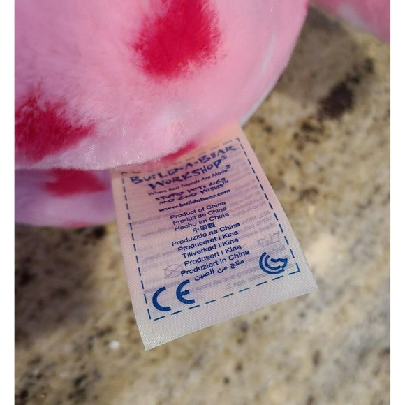 Build a Bear Huggable Hearts Pink Kitty Plush Toy Valentine’s I Love You Heart - Picture 8 of 12